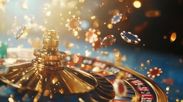 Live blackjack table with dealer and player hands